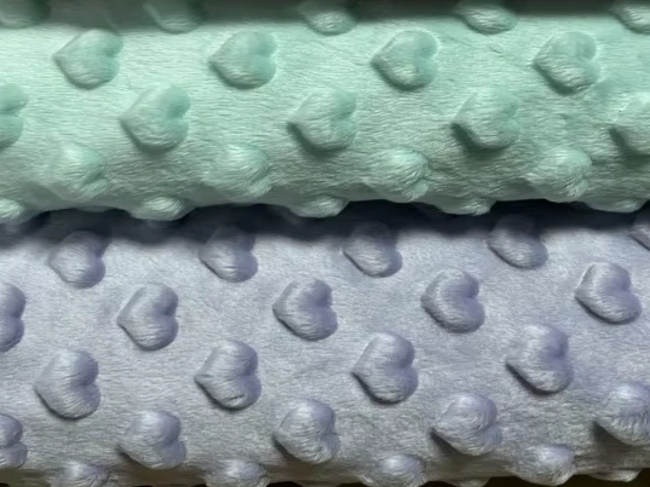 Polyester Super Soft Minky Heart Embossed Velvet LJ010 Polyester Super Soft Minky Heart Embossed Velvet LJ010
